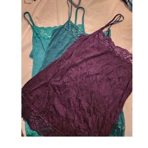 Bundle of 3 Maurices Crinkle Lace Camis